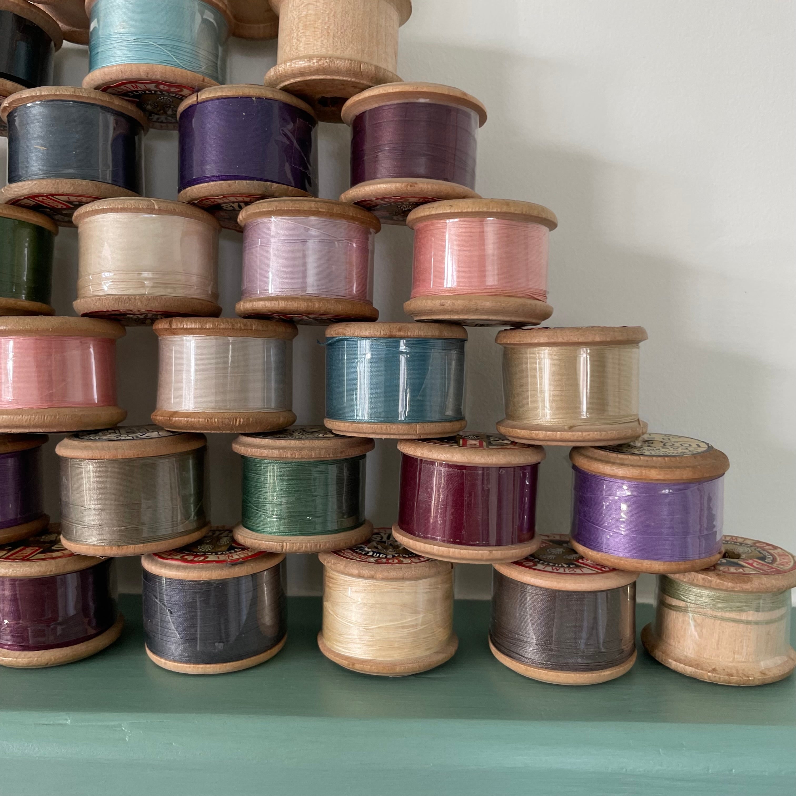 Vintage Dewhurst Sylko DUMPY Wooden Cotton Reels Spools