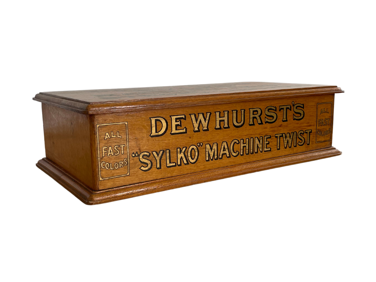 Antique Sylko Dewhursts Shop Sewing Display Cotton Bobbin Box