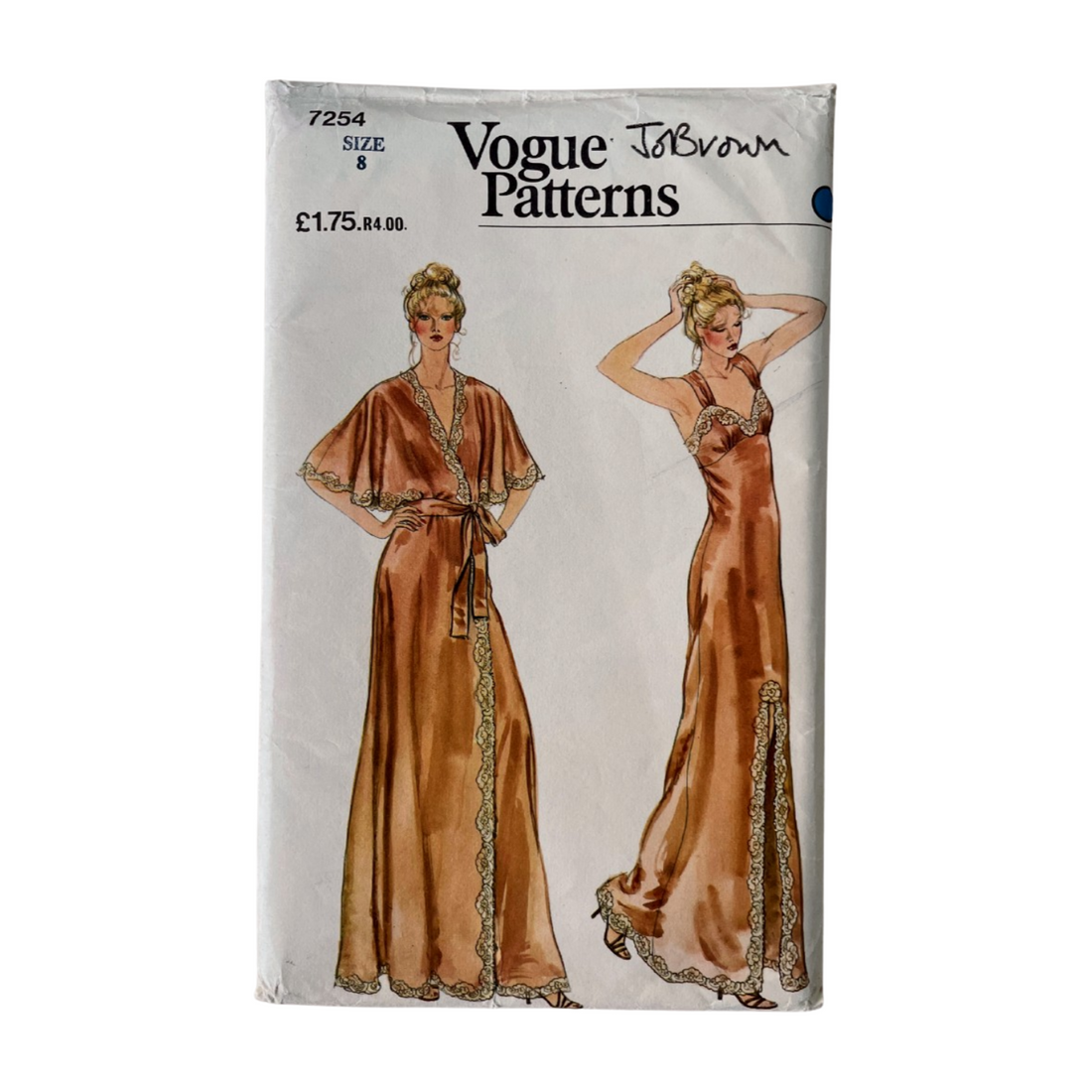Vogue 7254 Womens Size 6 Nightgown Robe
