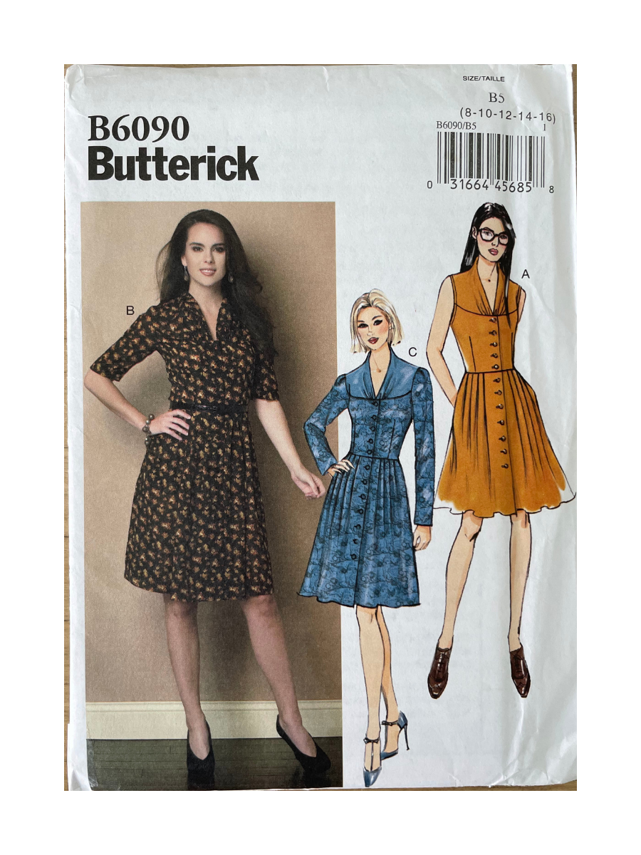 Butterick B6090 Womens Size 8-16 Dress FF