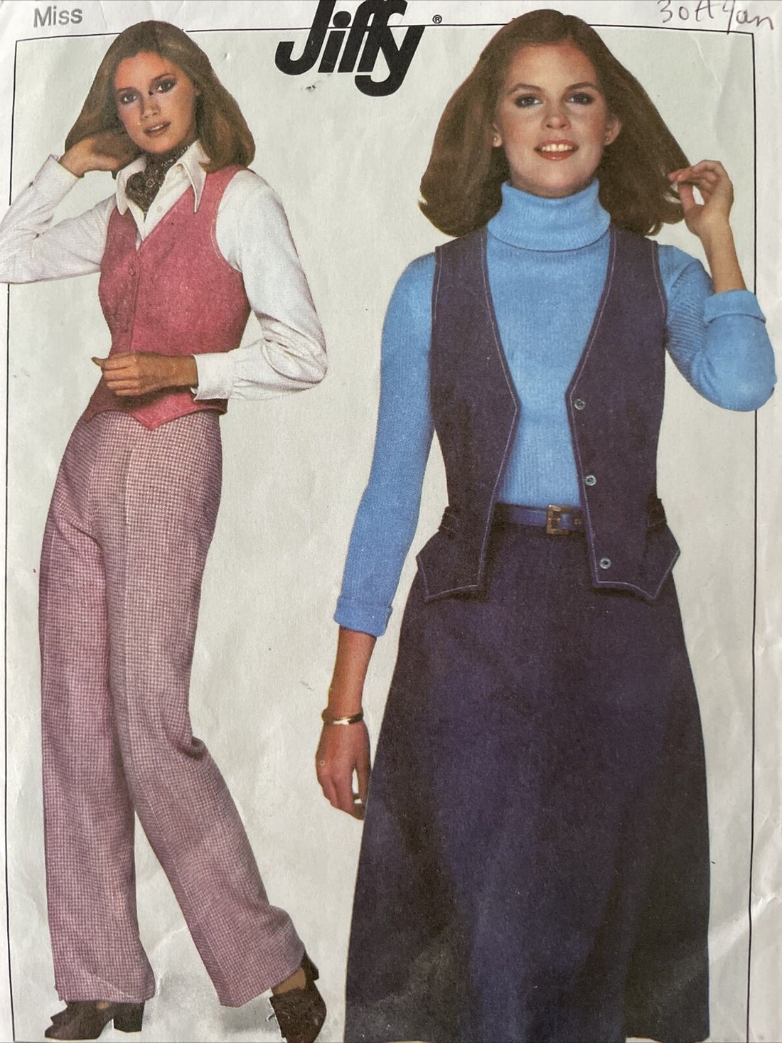 Vintage Sewing Pattern Size 12 Top Skirt Trousers Simplicity 8156 UNCUT FF