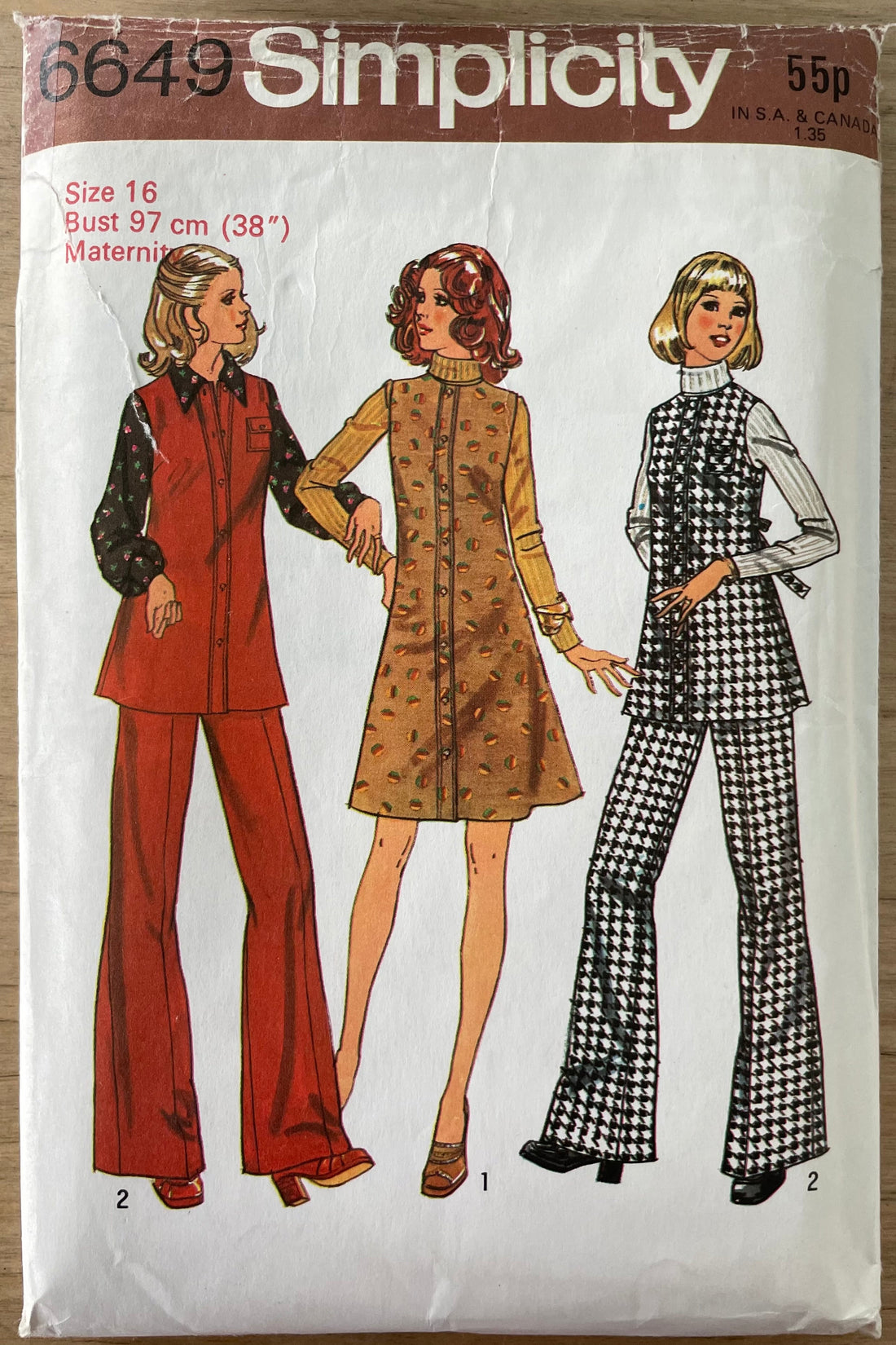 Simplicity 6649 Womens Size 16 Maternity Top Pant  FF