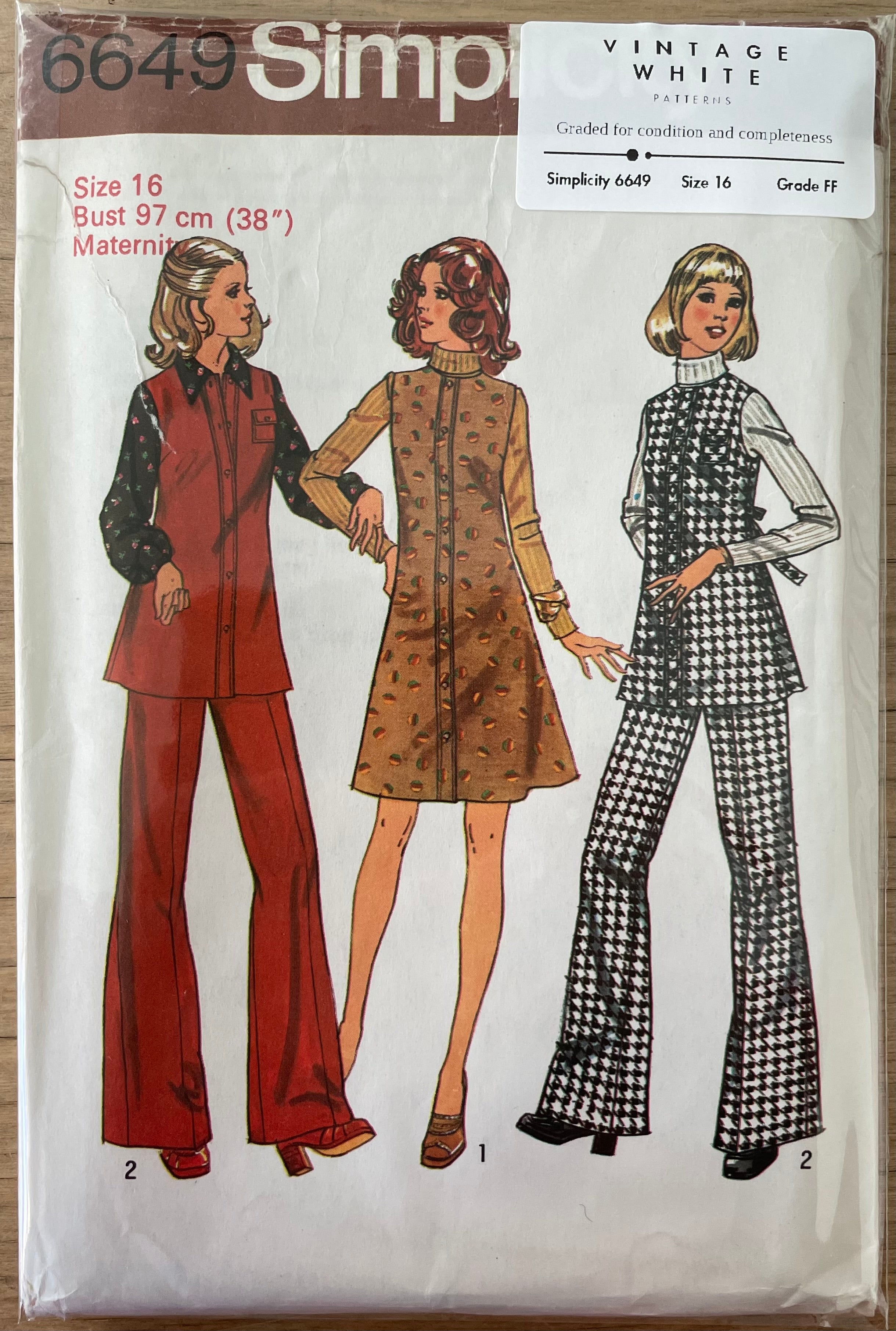 Simplicity 6649 Womens Size 16 Maternity Top Pant  FF