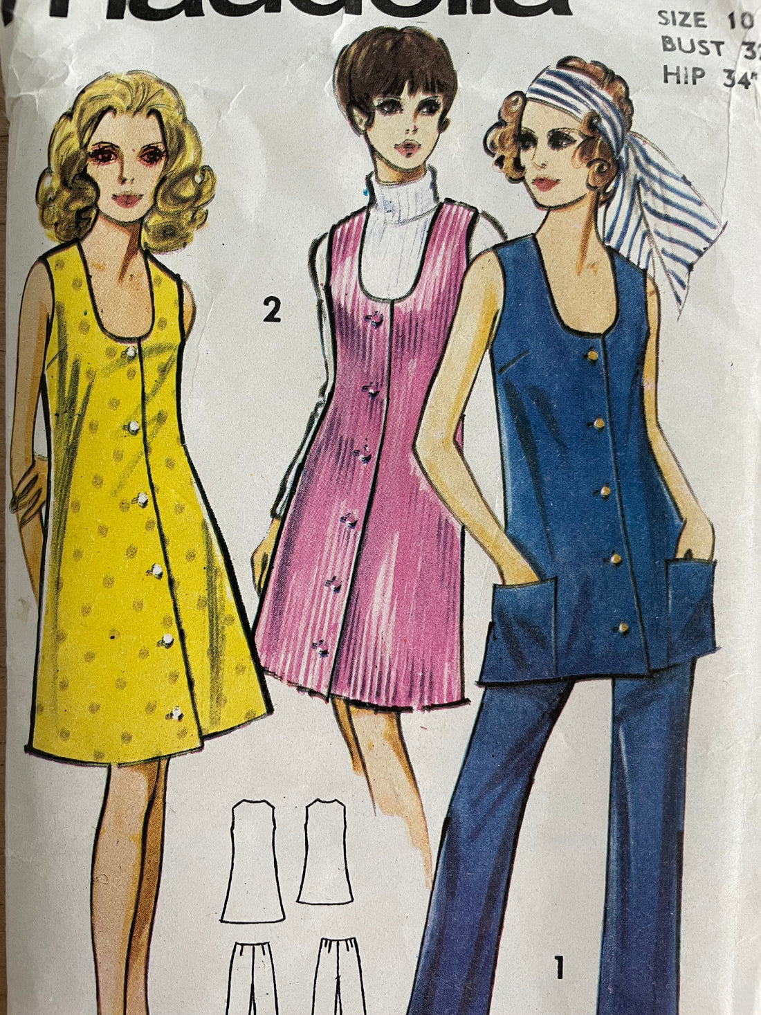 Maudella 5637 Womens Size 10 Dress Tunic Trousers FF