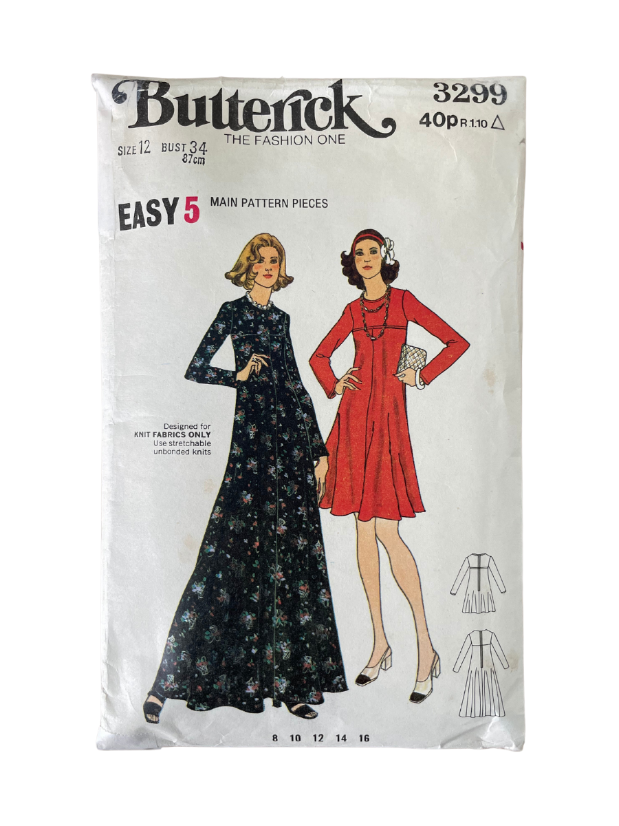 Butterick 3299 Size 8 Dress