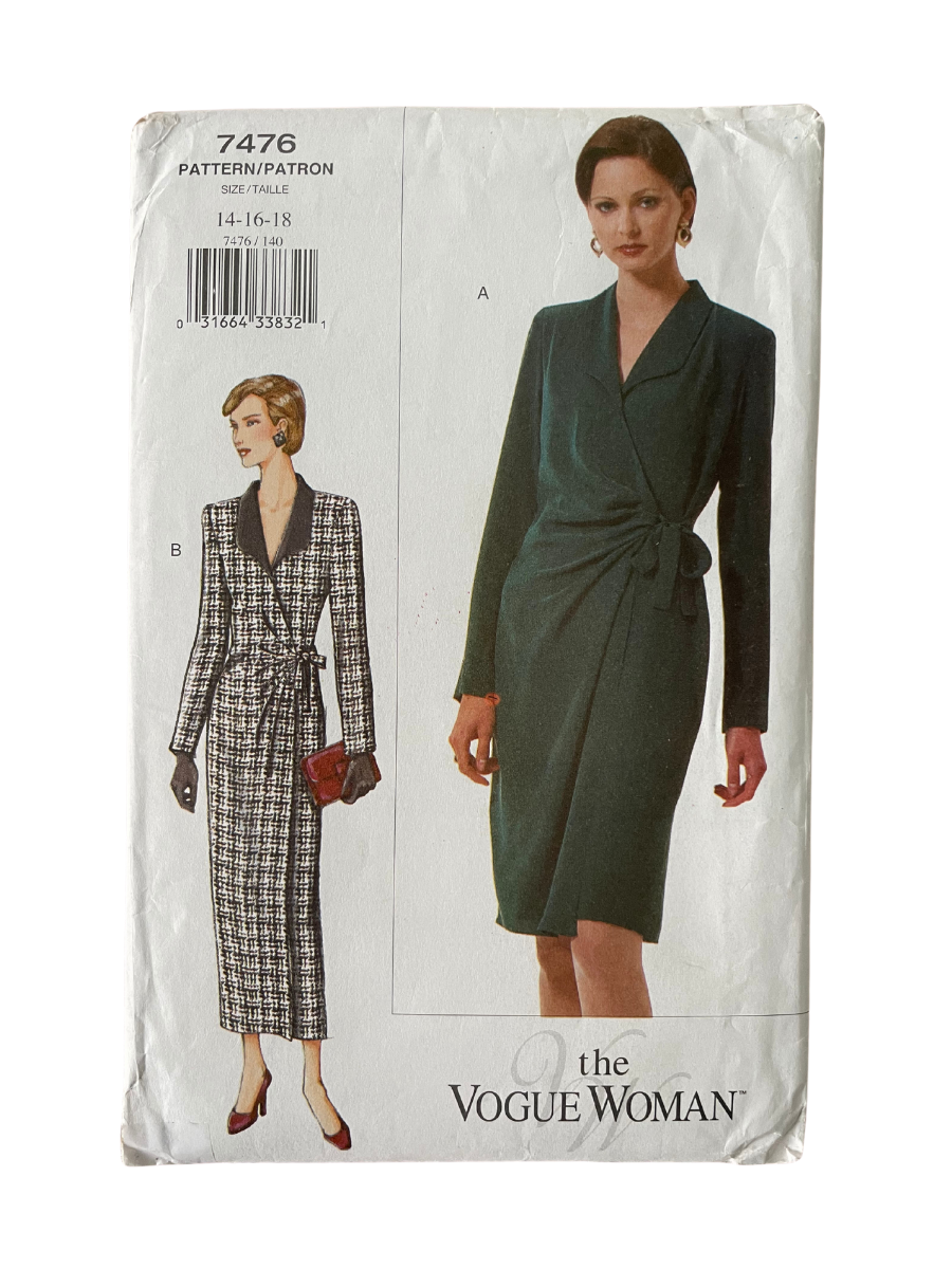 Vogue 7476 Womens Size 12-16 Petite Dress