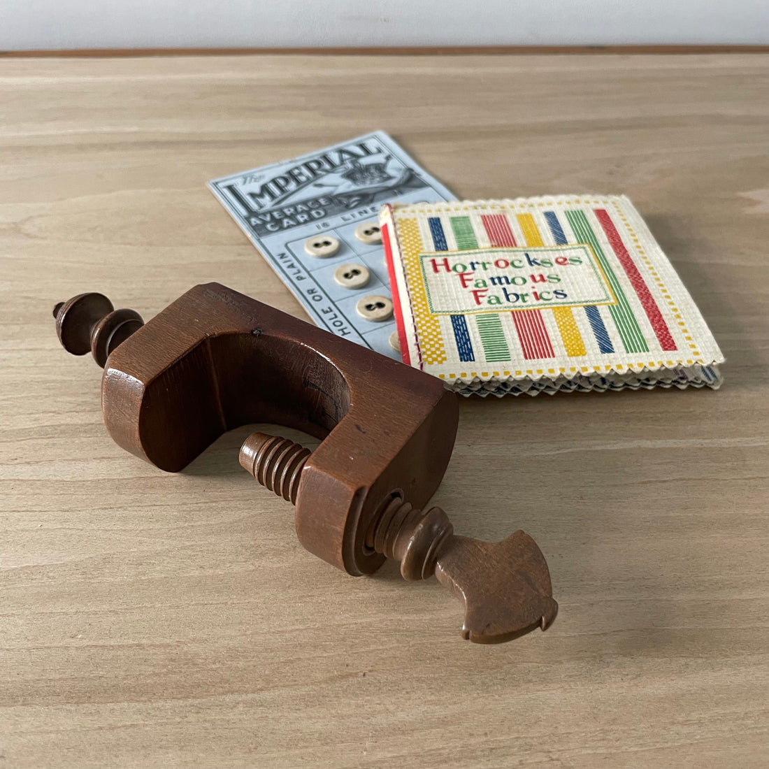 Antique Hardwood Sewing Clamp