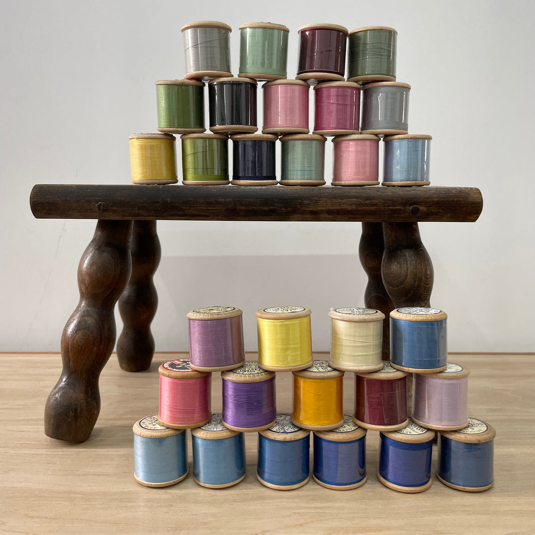 Vintage Dewhurst Sylko Wooden Cotton Reels Spools - Unpierced