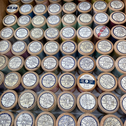 Vintage Dewhurst Sylko Wooden Cotton Reels Spools - Unpierced