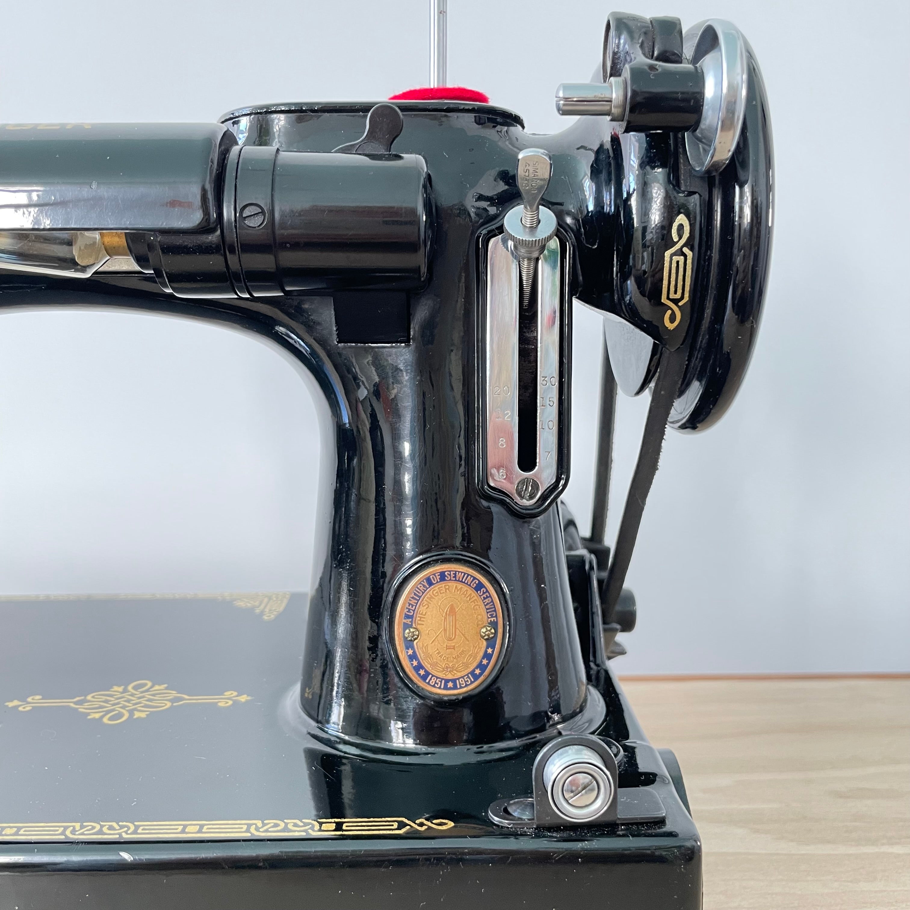 Singer 221K Featherweight Sewing Machine – 1951 Centennial Edition – With Case &amp; Accessories