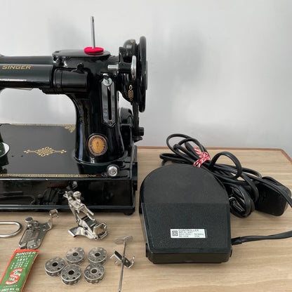 Singer 221K Featherweight Sewing Machine – 1951 Centennial Edition – With Case &amp; Accessories