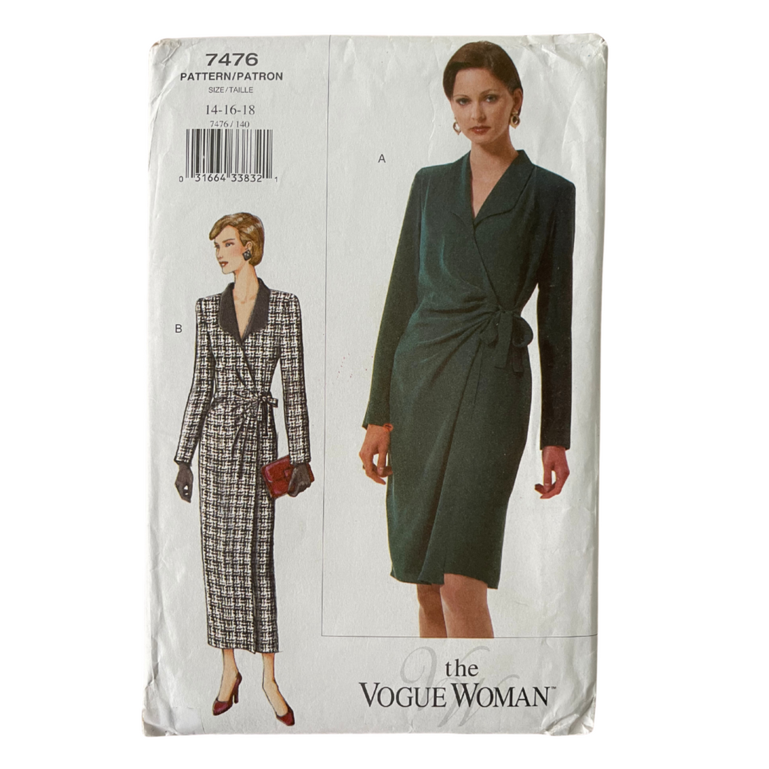 Vogue 7476 Womens Size 12-16 Petite Dress
