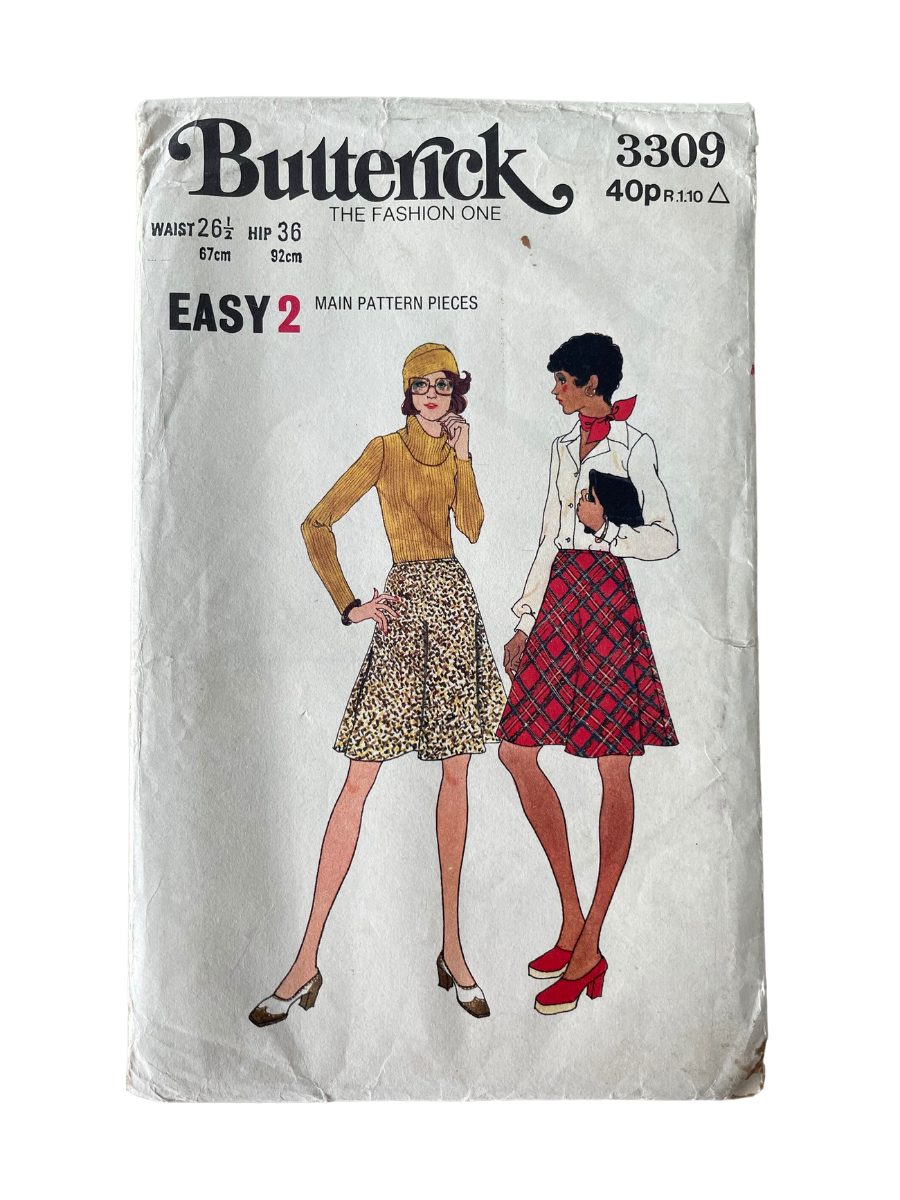 Butterick 3309 Womens Waist 26.5” Skirt