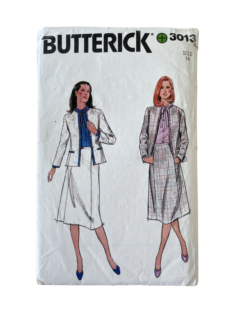 Butterick 3013 Womens Size 16 Jacket Skirt *