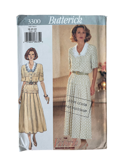 Butterick 3300 Womens Size 16-20 Dress FF