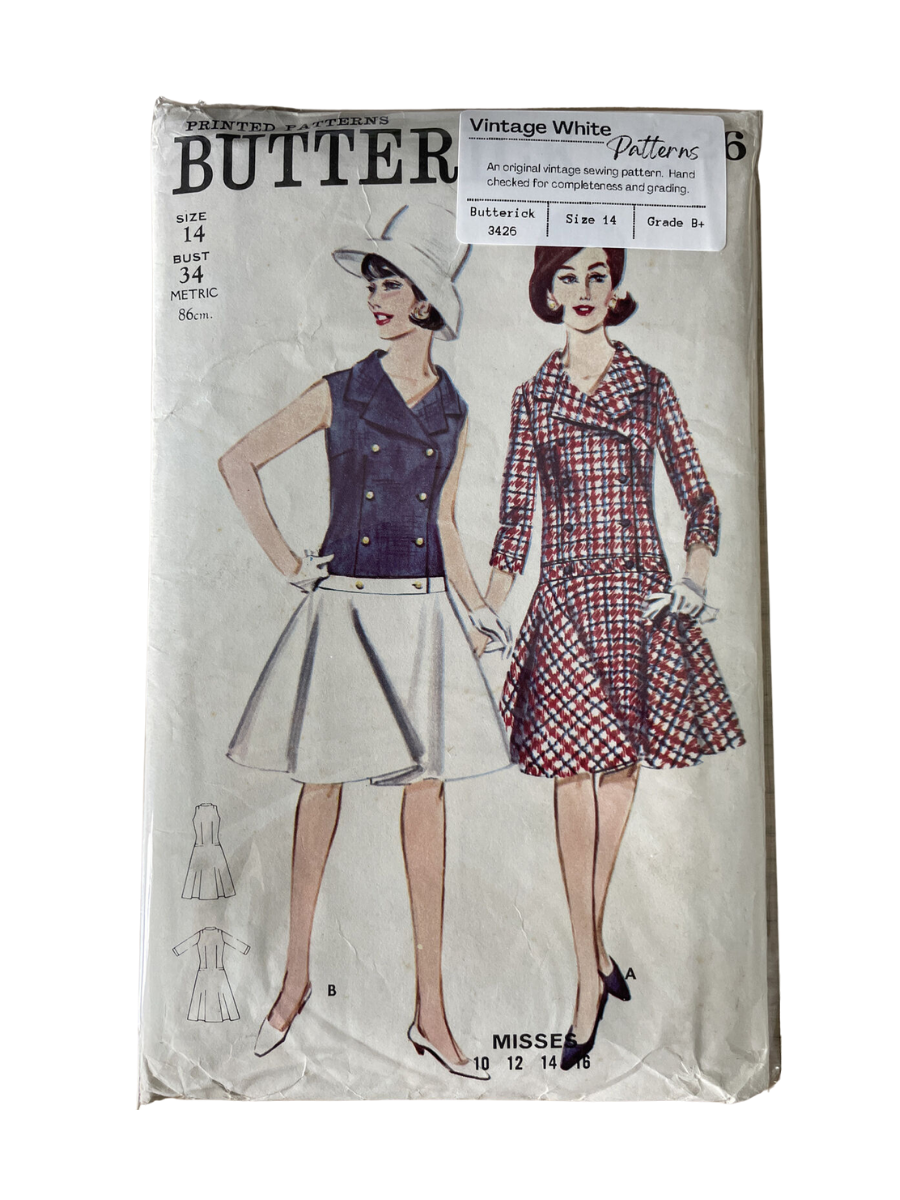 Butterick 3426 Womens Size 14 Dress *