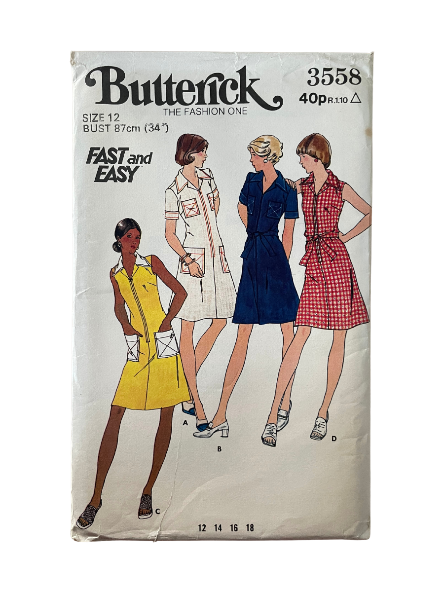 Butterick 3558 Womens Size 10 Dress FF