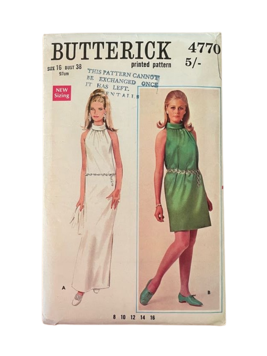 Butterick 4770 Womens Size 14 Dress