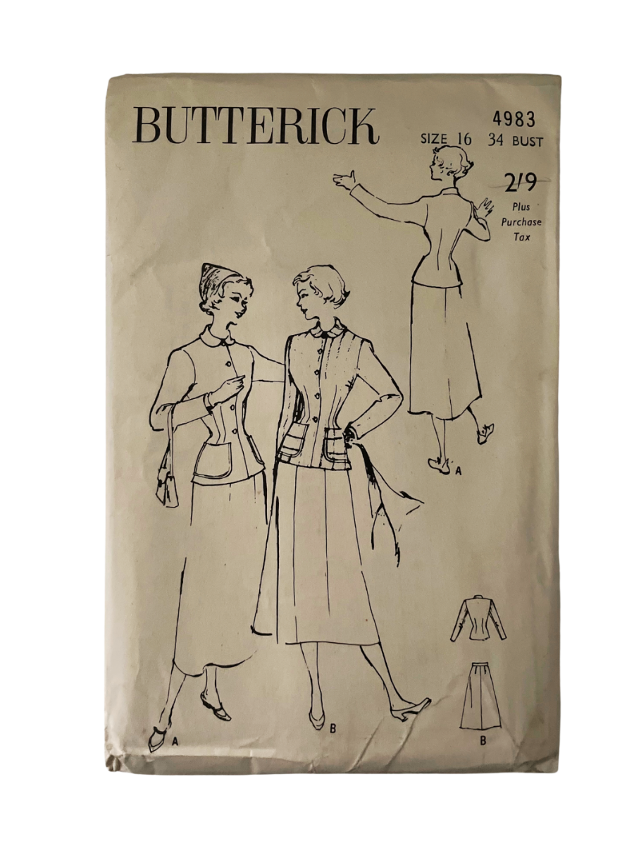 Butterick 4983 Womens Size 16 Jacket Skirt FF *