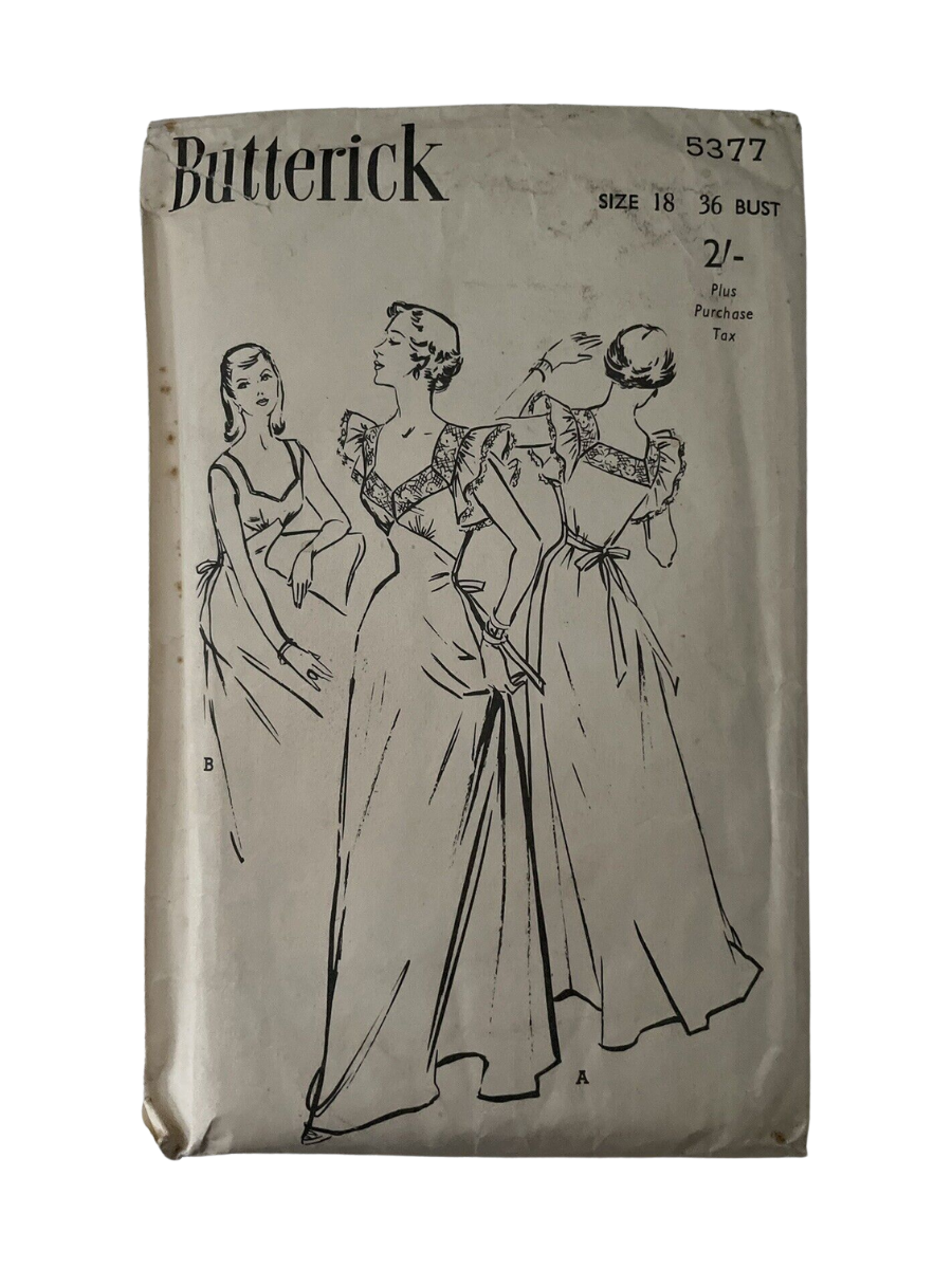 Butterick 5377 Womens Size 18 Nightgown Nightdress FF