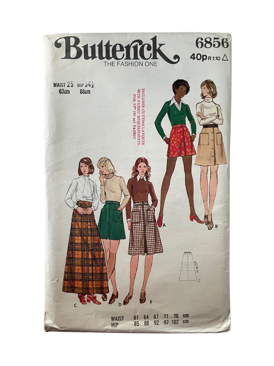 Butterick 6856 Womens Size 6-8 Skirt FF