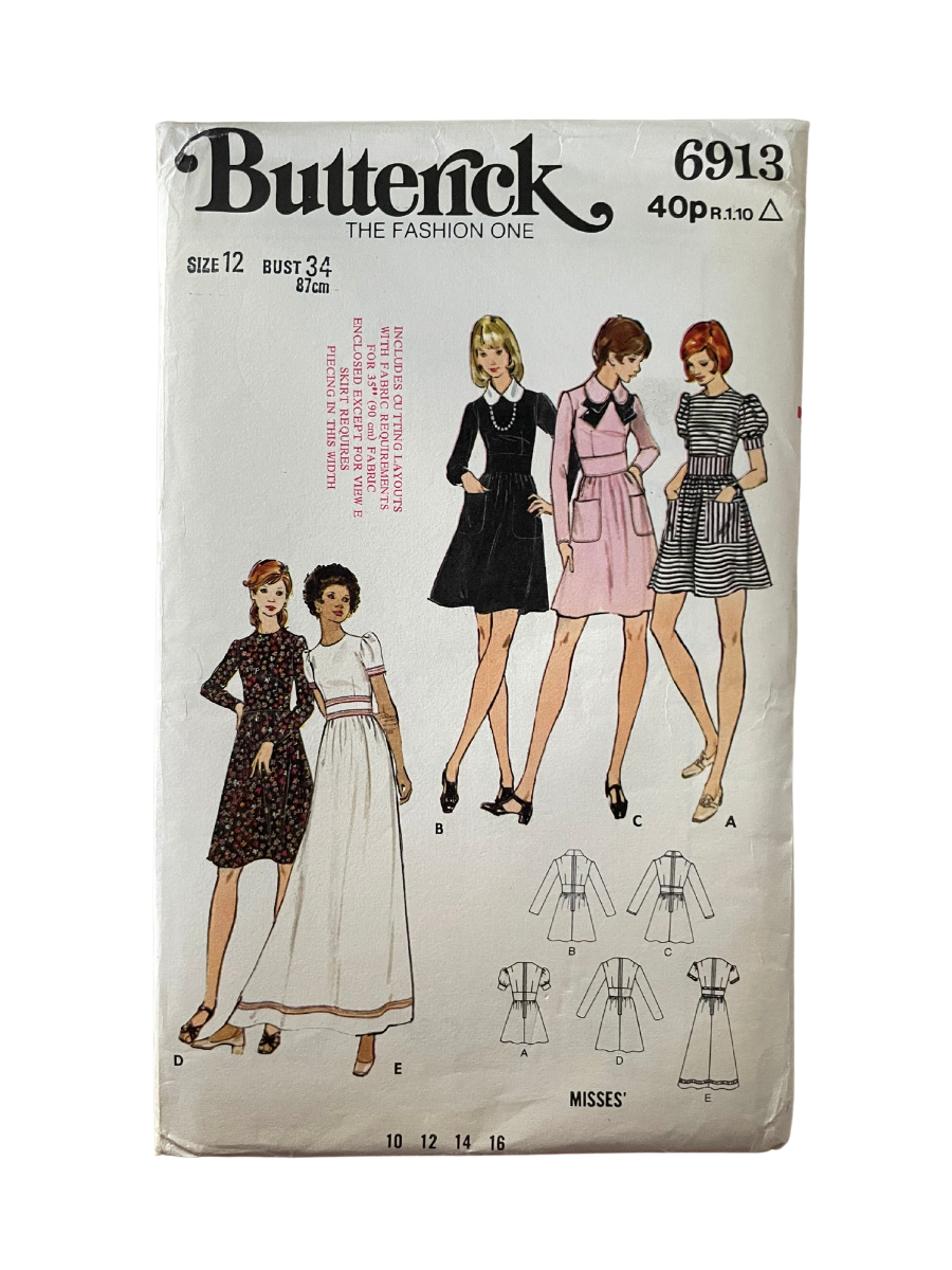 Butterick 6913 Womens Size 10 Dress FF