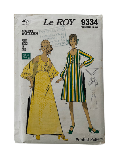 Le Roy 9334 Womens Bust Size 32.5-38” Dress FF