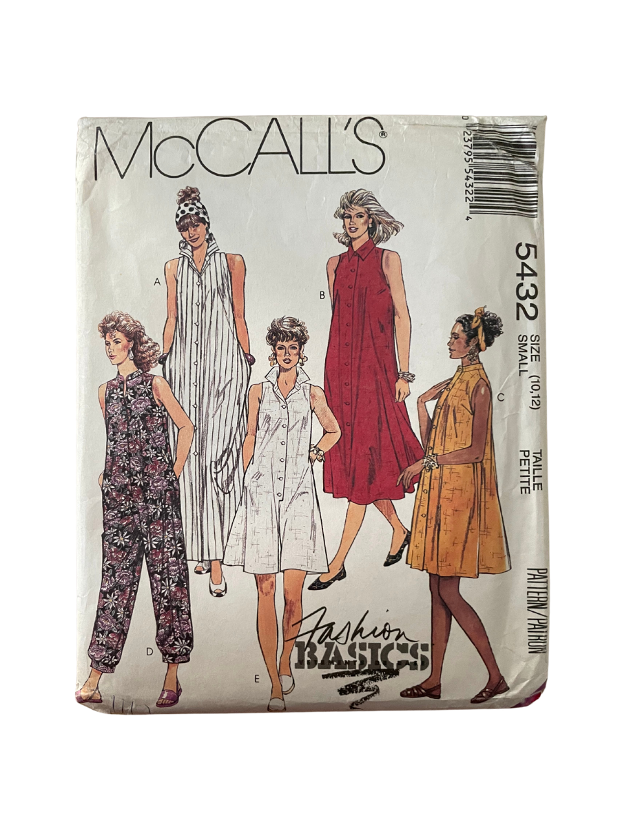 McCalls 5432 Womens Size 8-10 Dress Jumpsuit FF