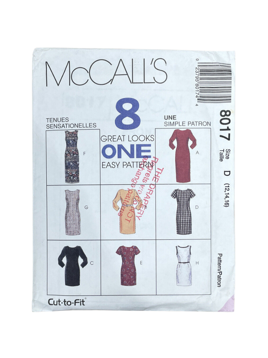 McCalls 8017 Womens Size 12-16 Dress *