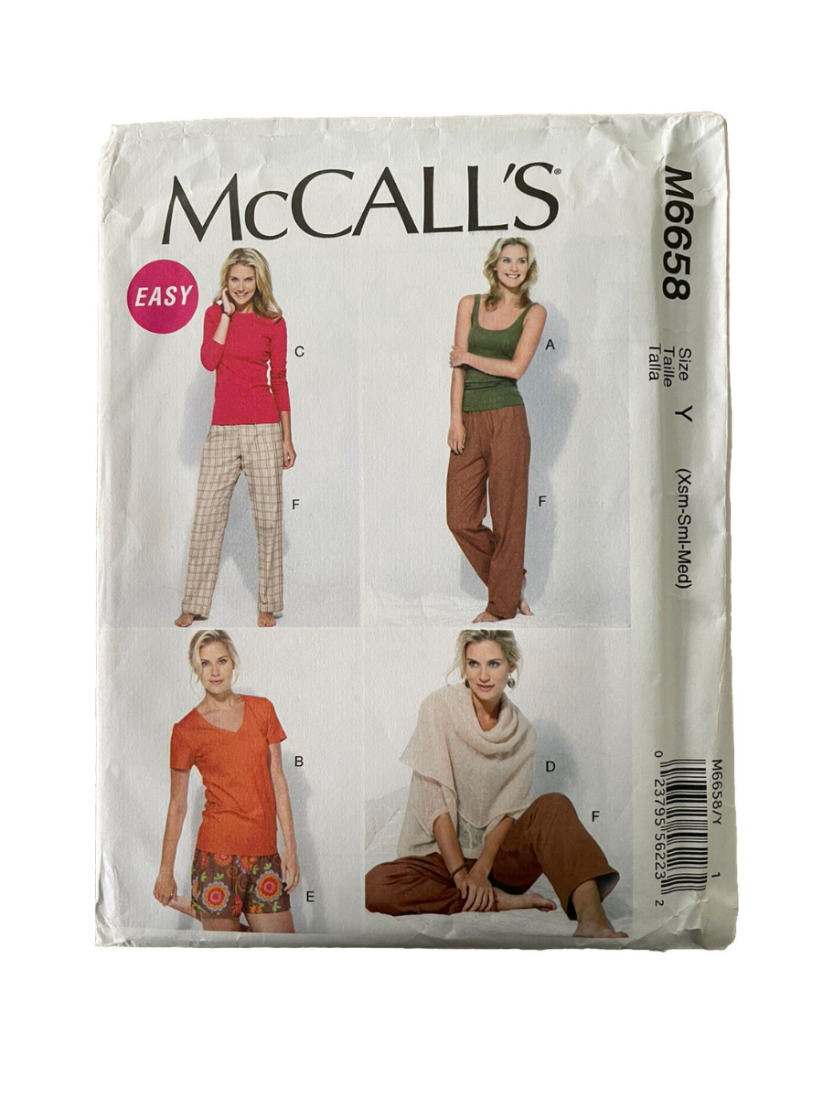 McCalls M6658 Womens Size XS S M Top Shorts Trousers FF *