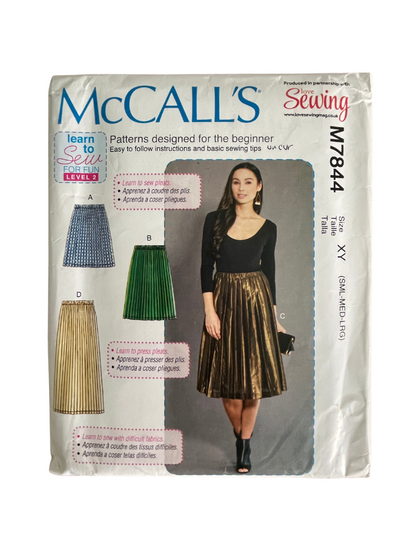 McCalls M7844 Womens Size 6-14 Skirt FF *