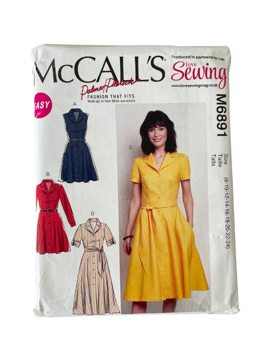 McCalls M6891 Womens Size 6-22 Dress FF