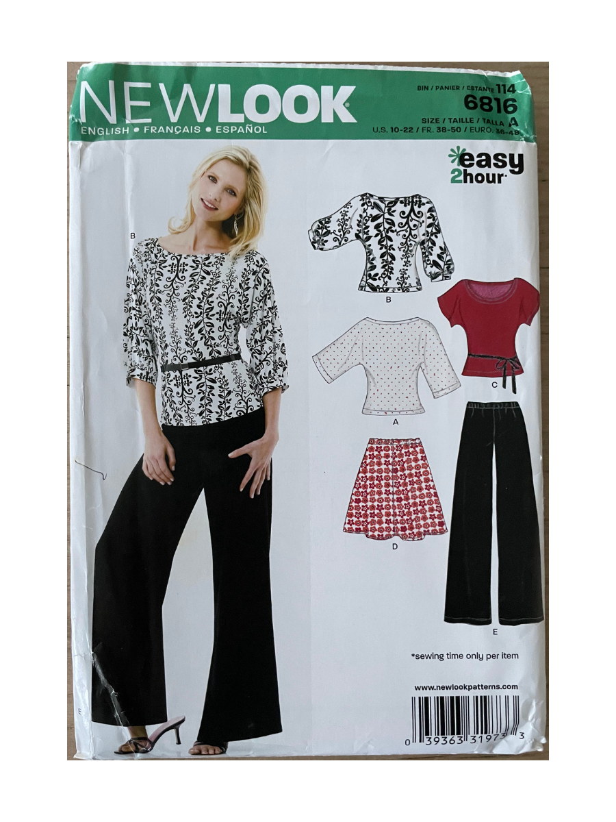 New Look 6816 Womens Size 8-20 Top Trousers FF