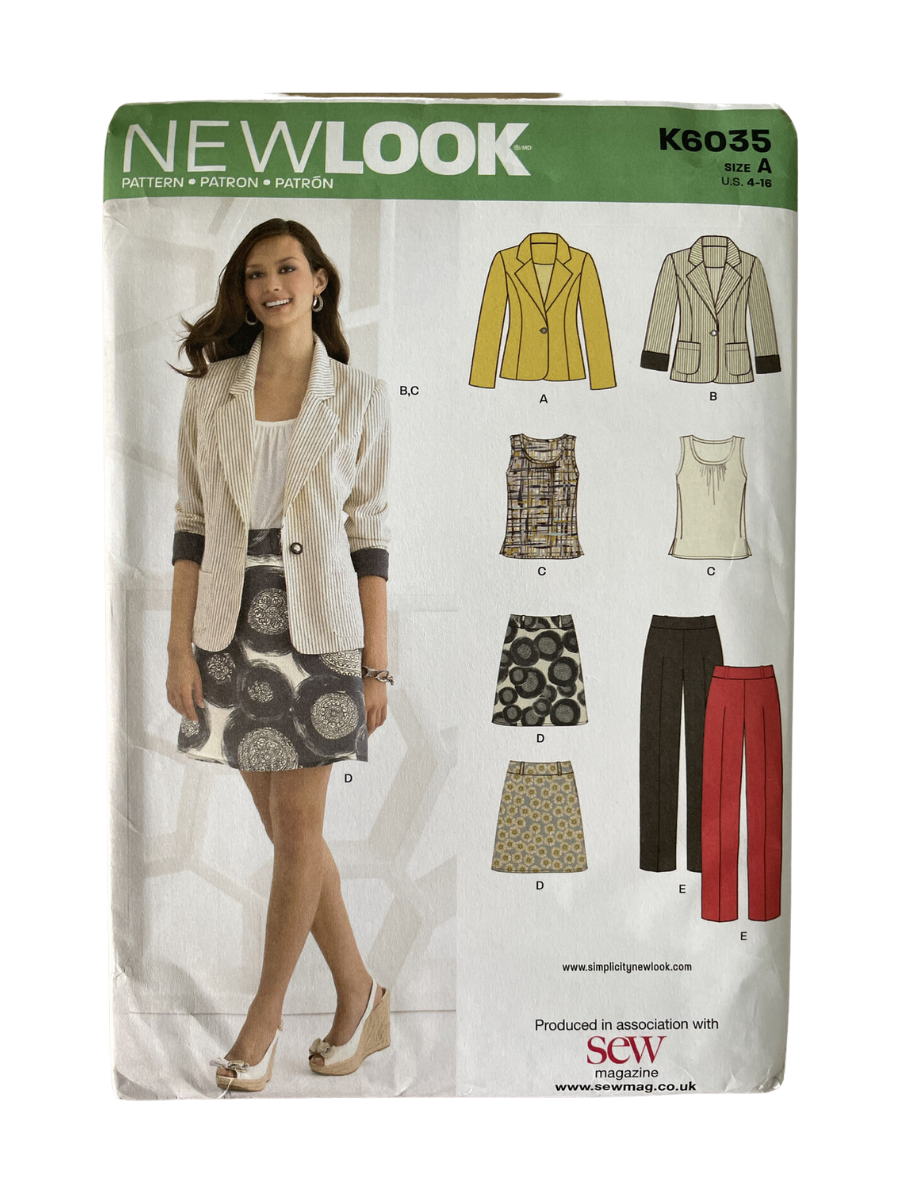 New Look K6035 Womens Size 30-42 EU Top Skirt Jacket Trousers FF *