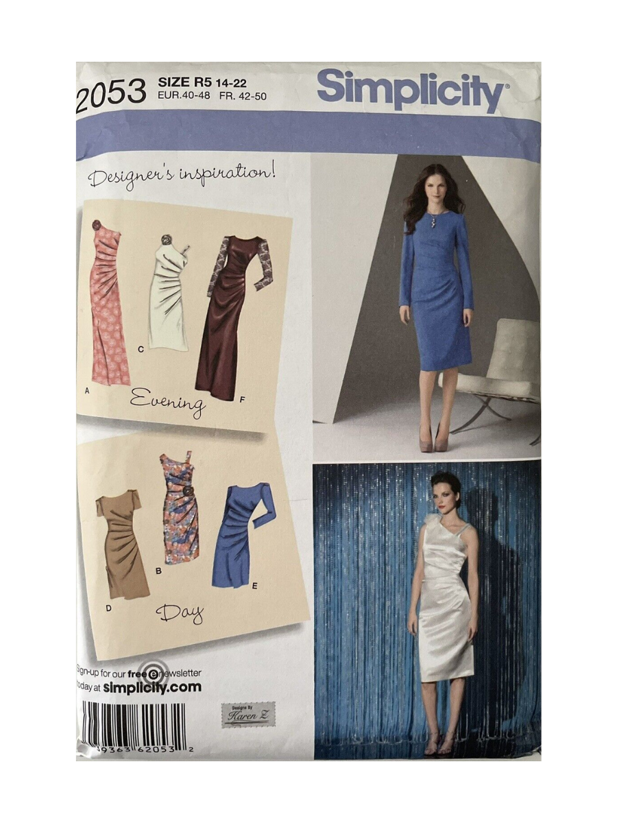 Simplicity 2053 Womens Size 14-22 Dress FF