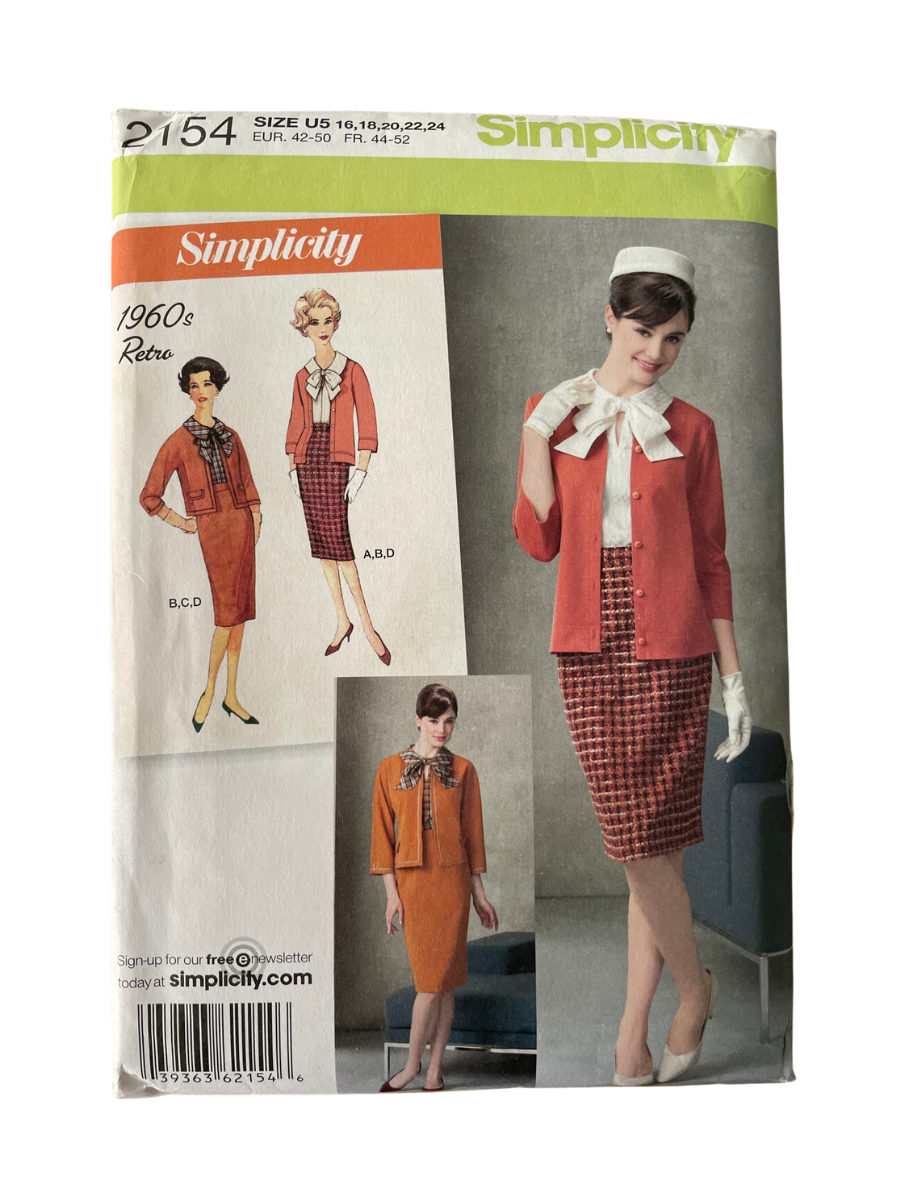 Simplicity 2154 Womens Size 16-24 Suit FF