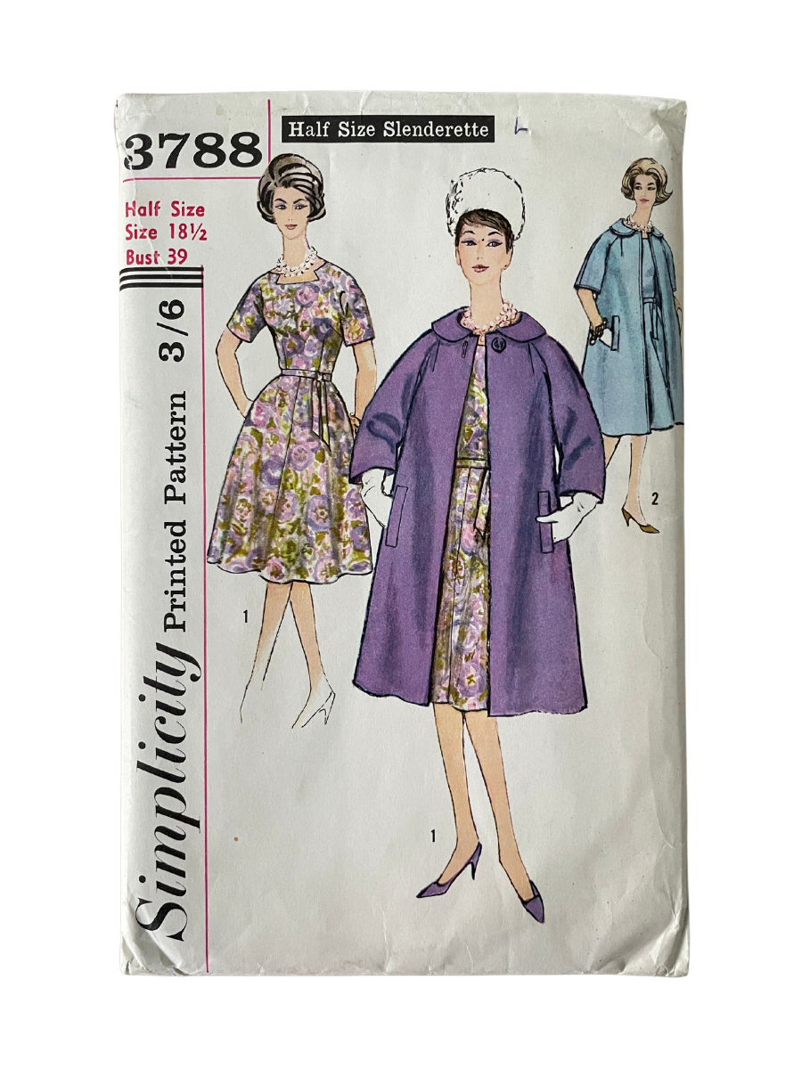 Simplicity 3788 Womens Size 16 Dress Coat FF