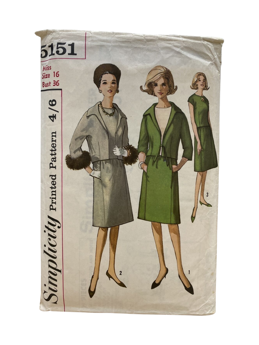 Simplicity 5151 Womens Size 16 Jacket Skirt