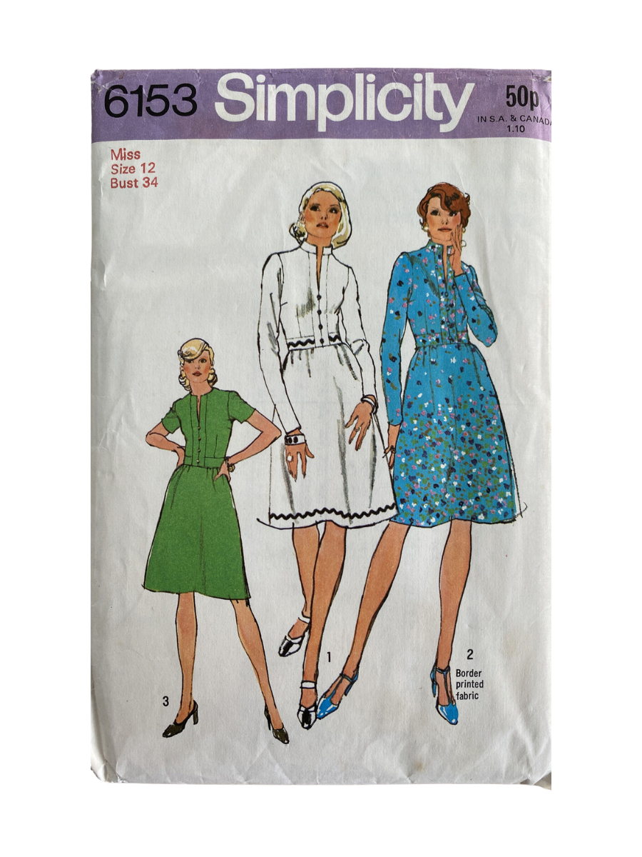 Simplicity 6153 Womens Size 12 Dress *