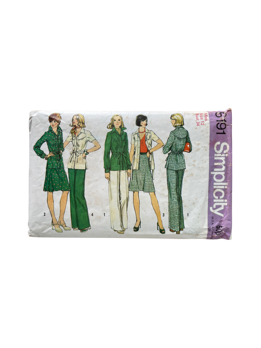 Simplicity 6191 Womens Size 10 Skirt Jacket Trousers