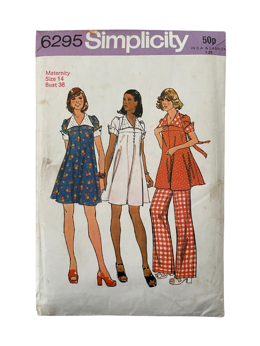 Simplicity 6295 Womens Size 14 Maternity Dress Top Trousers FF