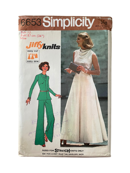 Simplicity 6653 Womens Size 10 Dress Top Trousers FF