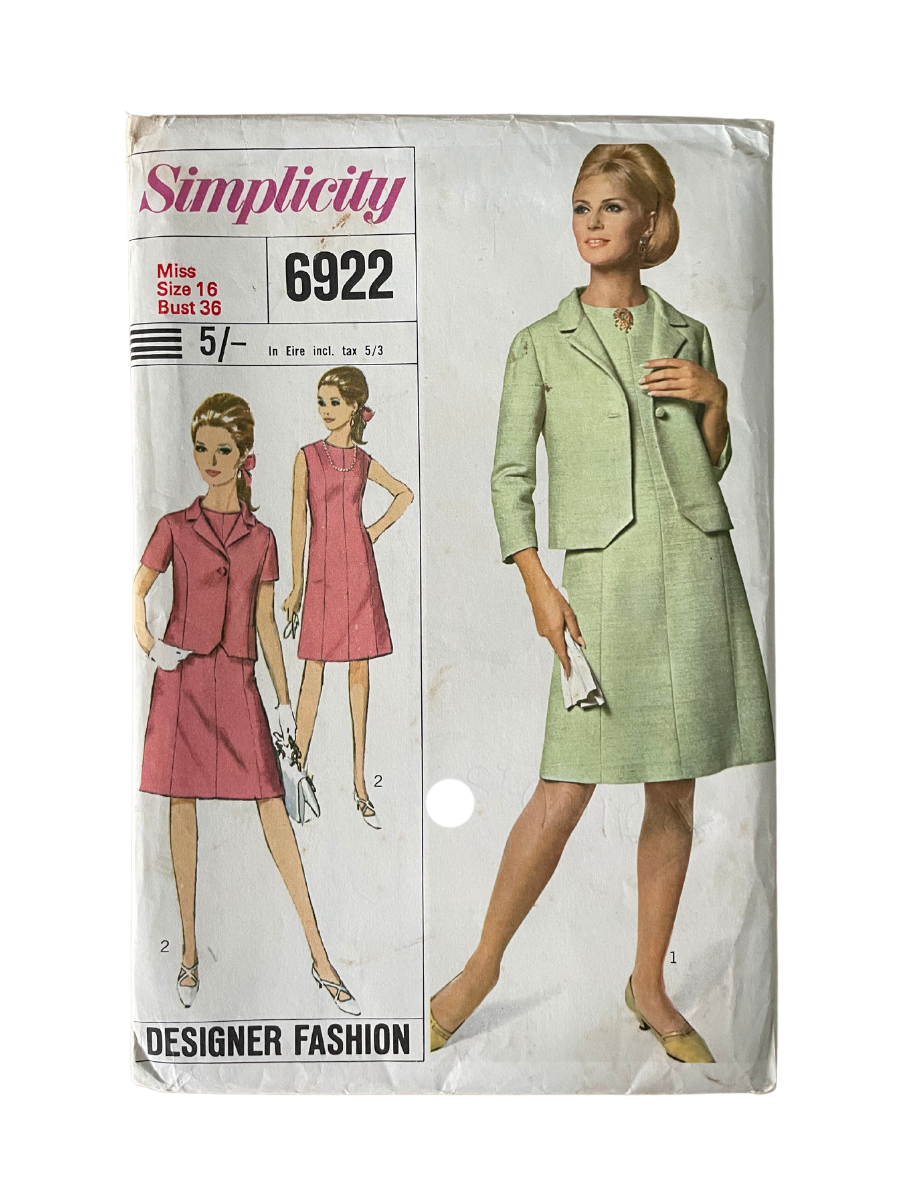 Simplicity 6922 Womens Size 16 Jacket Skirt FF