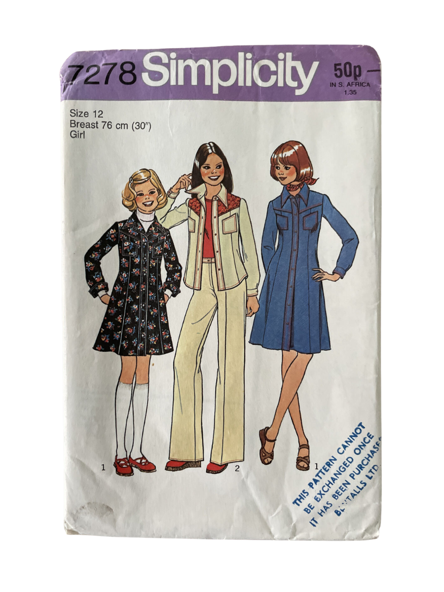 Simplicity 7278 Girl Size 12 Dress Shirt Trousers *