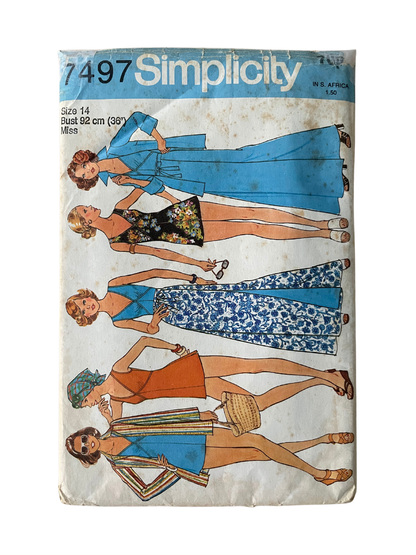 Simplicity 7497 Womens Size 12 Skirt Shirt Jacket Beachwear FF