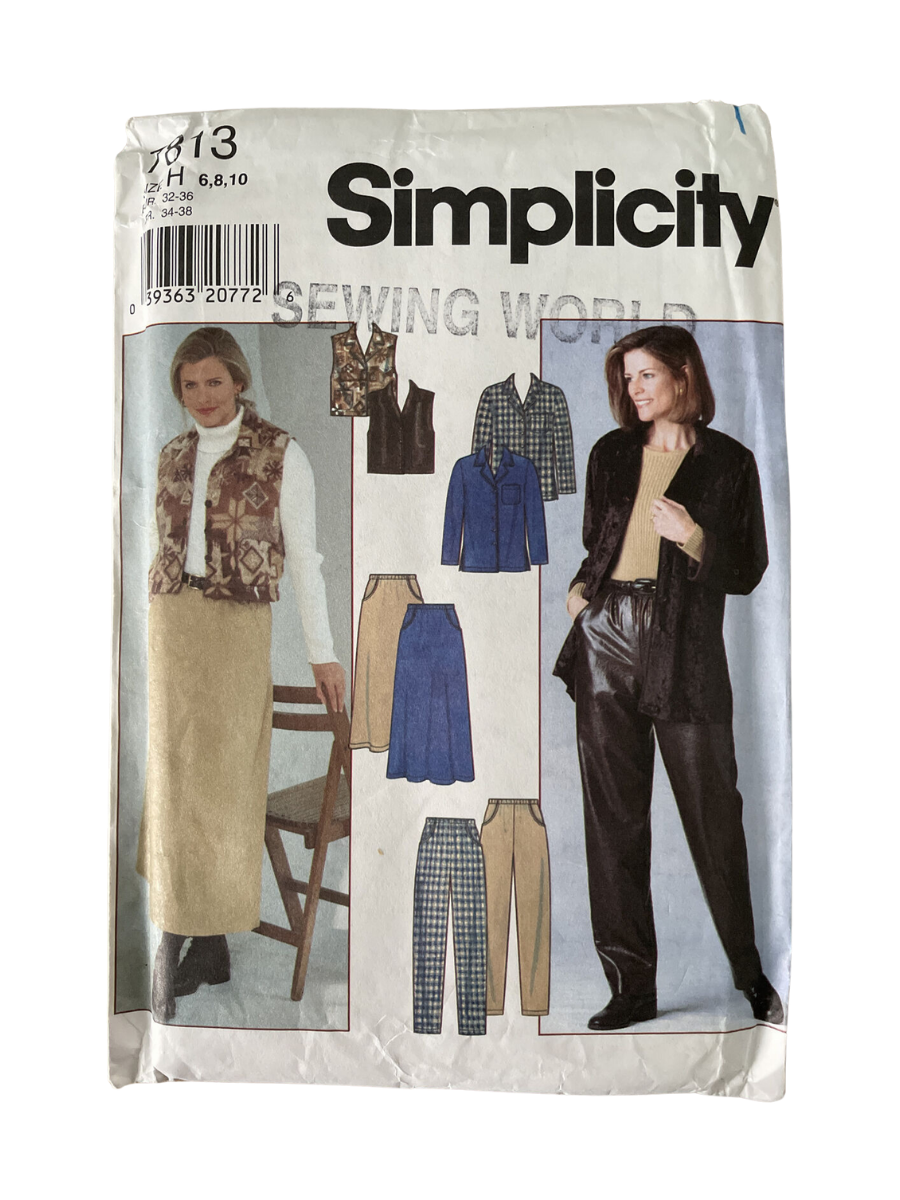 Simplicity 7813 Size 6-10 Jacket Skirt Trousers FF *