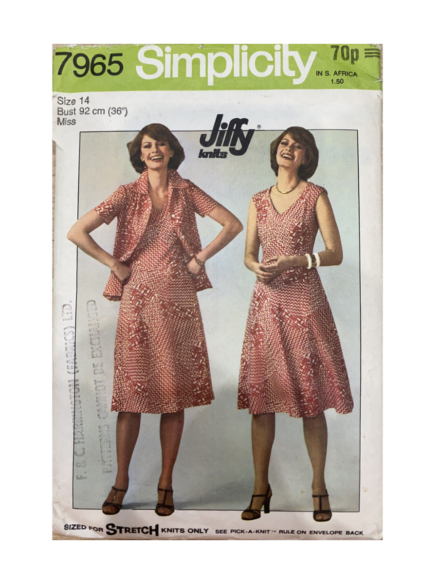 Simplicity 7965 Womens Size 14 Dress Jacket *