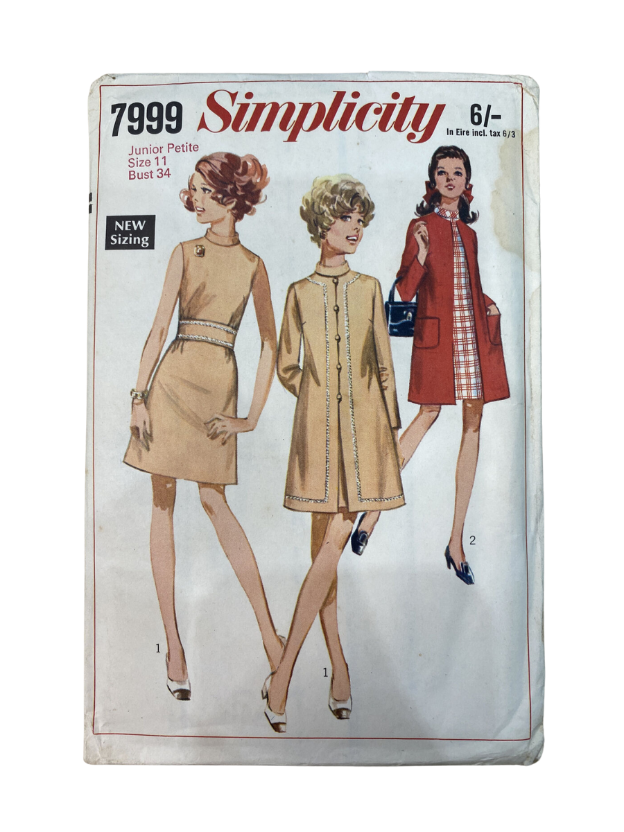 Simplicity 7999 Size 11 Petite Coat Dress *