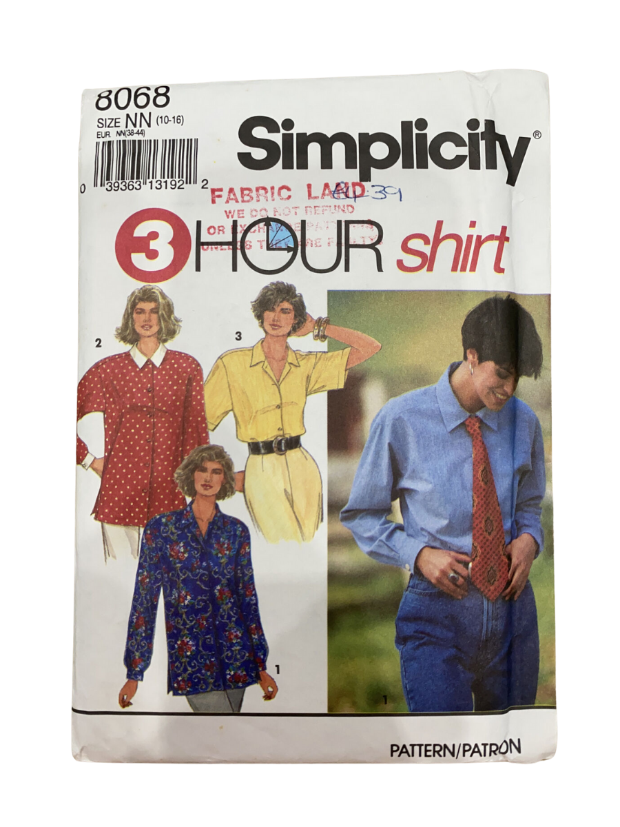 Simplicity 8068 Womens Size 10-16 Shirt *