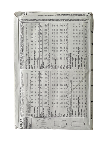 Simplicity 8461 Womens Size 18-24 Jacket Skirt FF